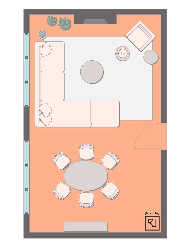 kitchen dining room combo floor plans