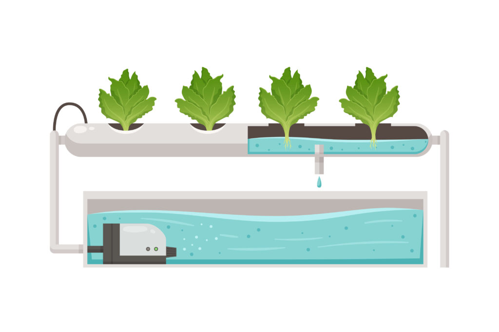 agricultural watering system illustration