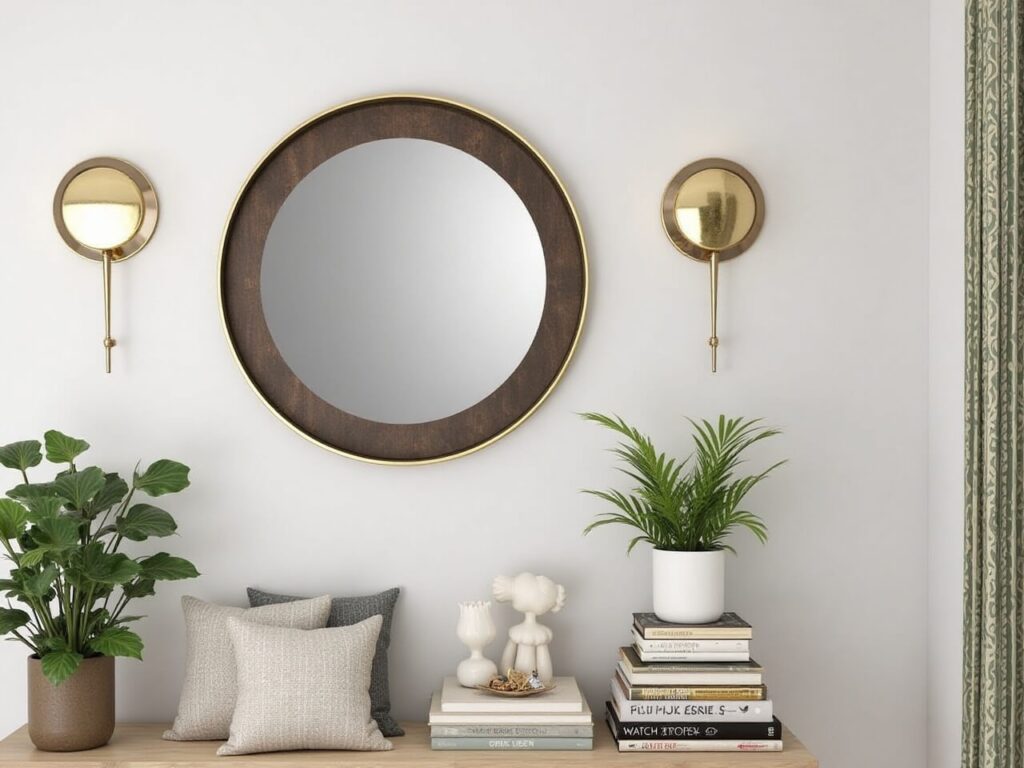 Micro-luxury art decor on console