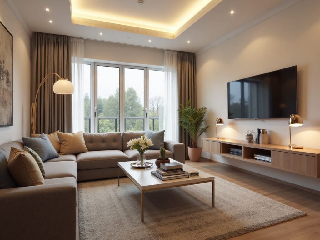 Micro-luxury living room lighing ideas