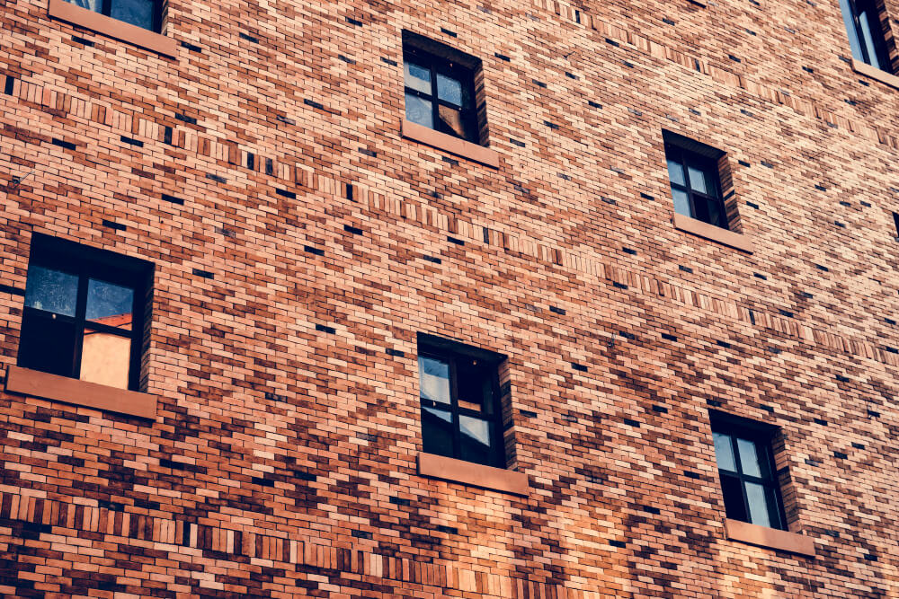 Brick material building
