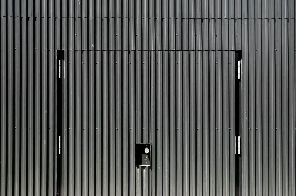 metal building facade and door