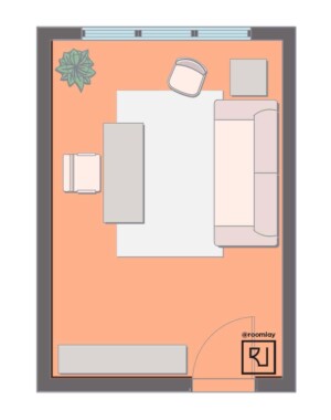 12’×16’ (360cm x 500cm) Layout big home office layout