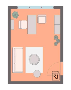 12’×16’ (360cm x 500cm) Layout home office layout