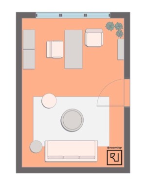 12’×16’ (360cm x 500cm) Layout home office layout