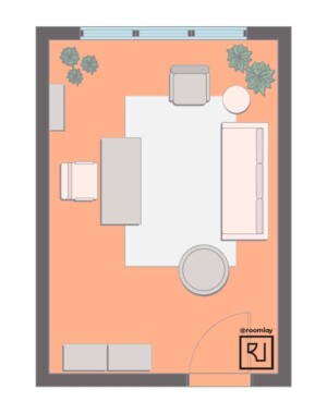 12’×16’ (360cm x 500cm) Layout home office furniture layout