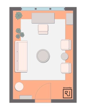 12’×16’ (360cm x 500cm) Layout home office floor plan