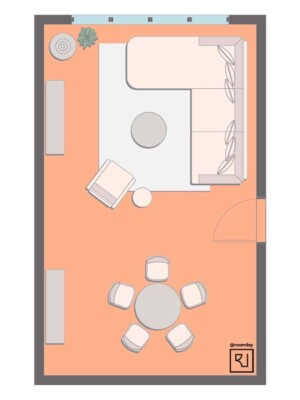living room and dining room combo