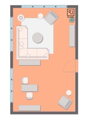 rectangle living room furniture arrangement